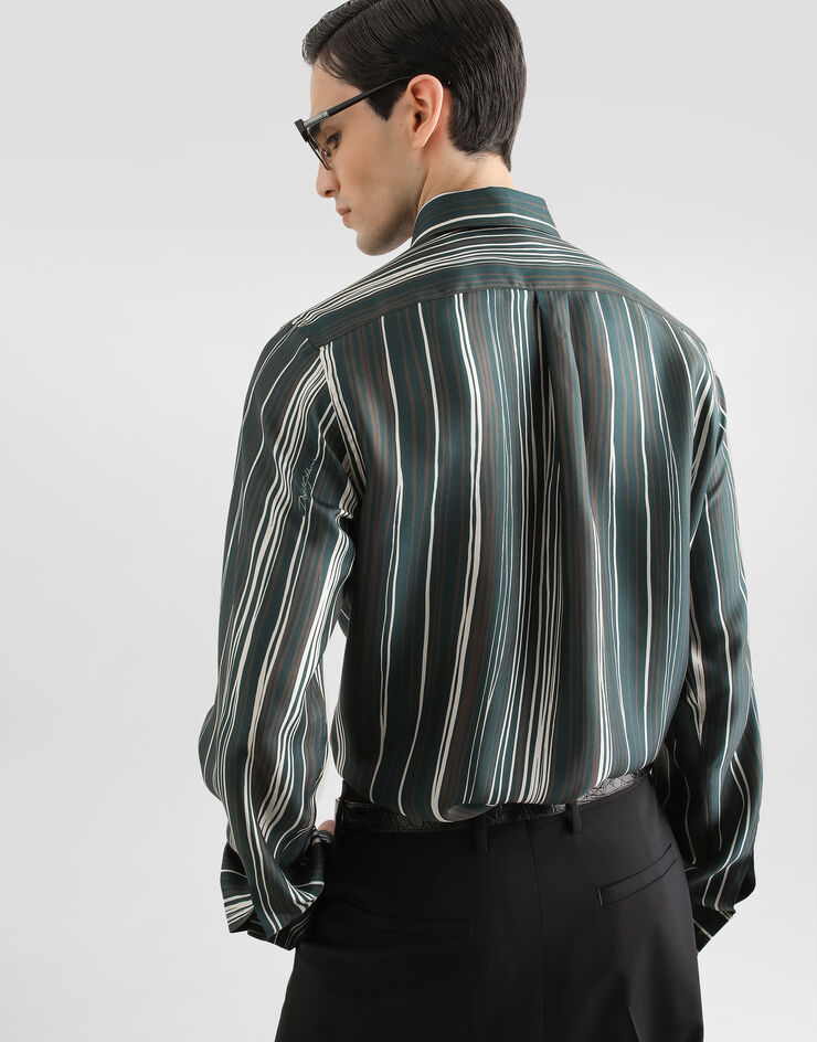 Dolce & Gabbana Stripe-print twill martini shirt Multicolor G5ML1TIS140