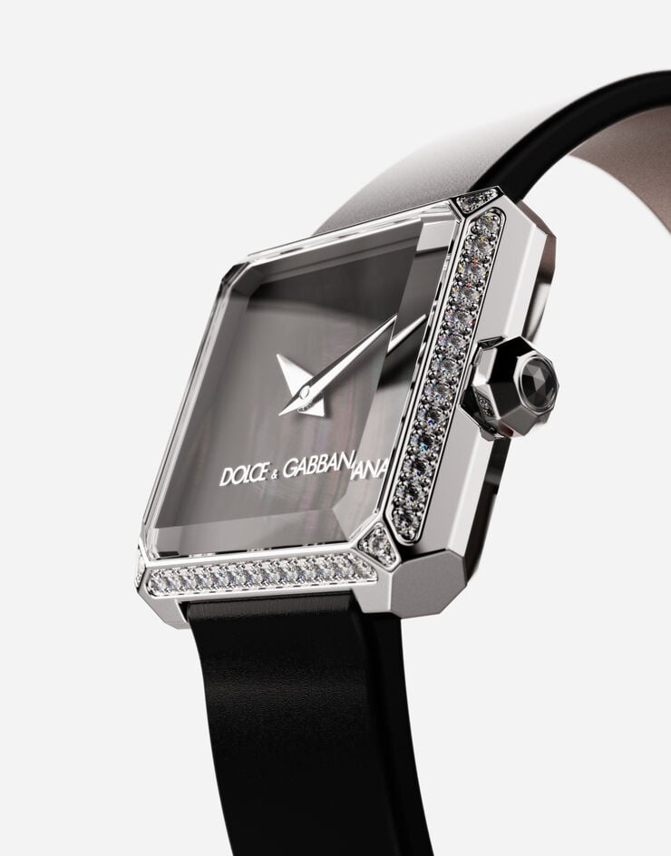 Dolce & Gabbana Sofia 无色钻石钢质腕表 黑色 WWJC2SXCMDT
