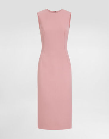 Dolce & Gabbana Wool crepe sheath longuette dress Multicolor F6GASTFU2L8