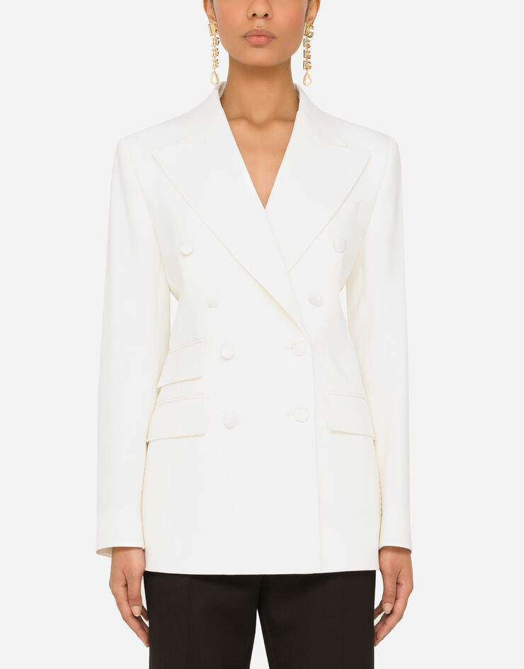 Dolce & Gabbana Veste croisée en laine vierge Blanc F29DPTFUCCS