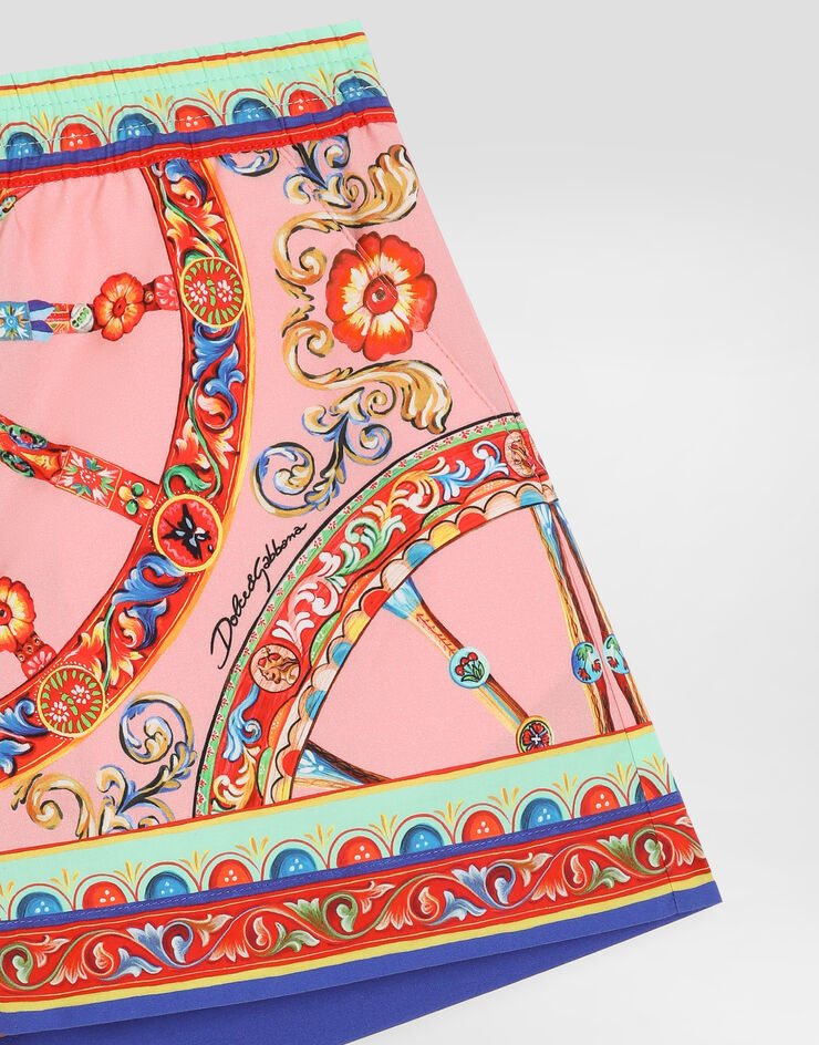 Dolce & Gabbana Carretto-print vanity poplin shorts Multicolor L53Q29FI5O1