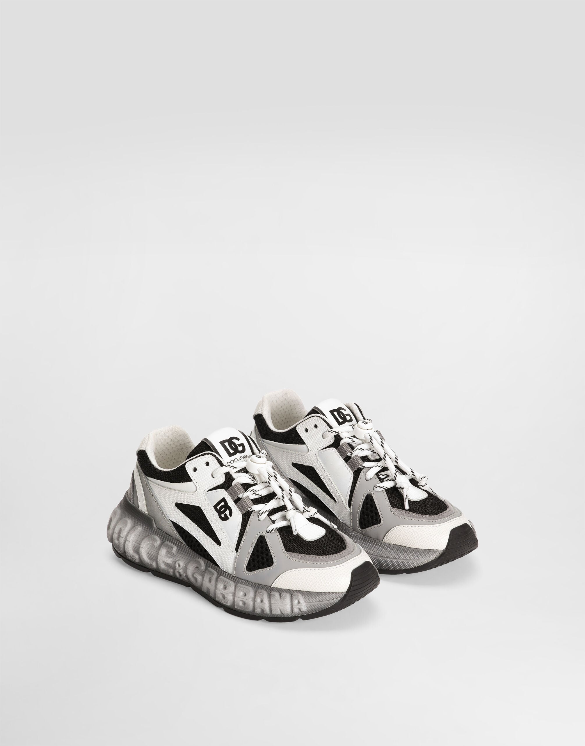 DG bounce 12 nylon and calfskin sneakers in Multicolor for Men