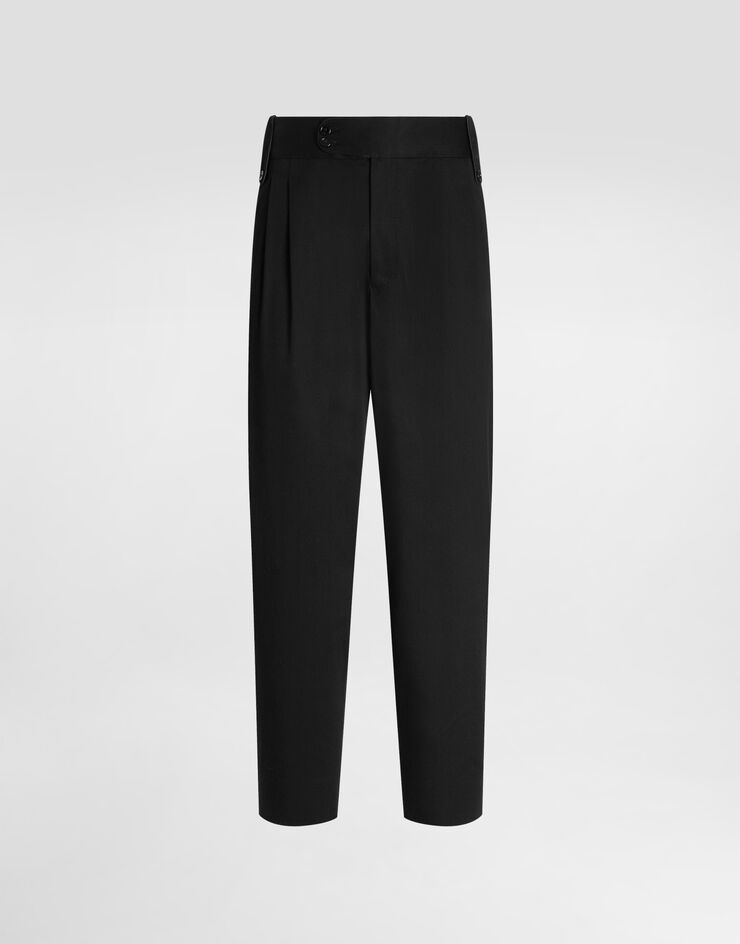Dolce & Gabbana Cotton gabardine trousers Black GP13FTFUFL3