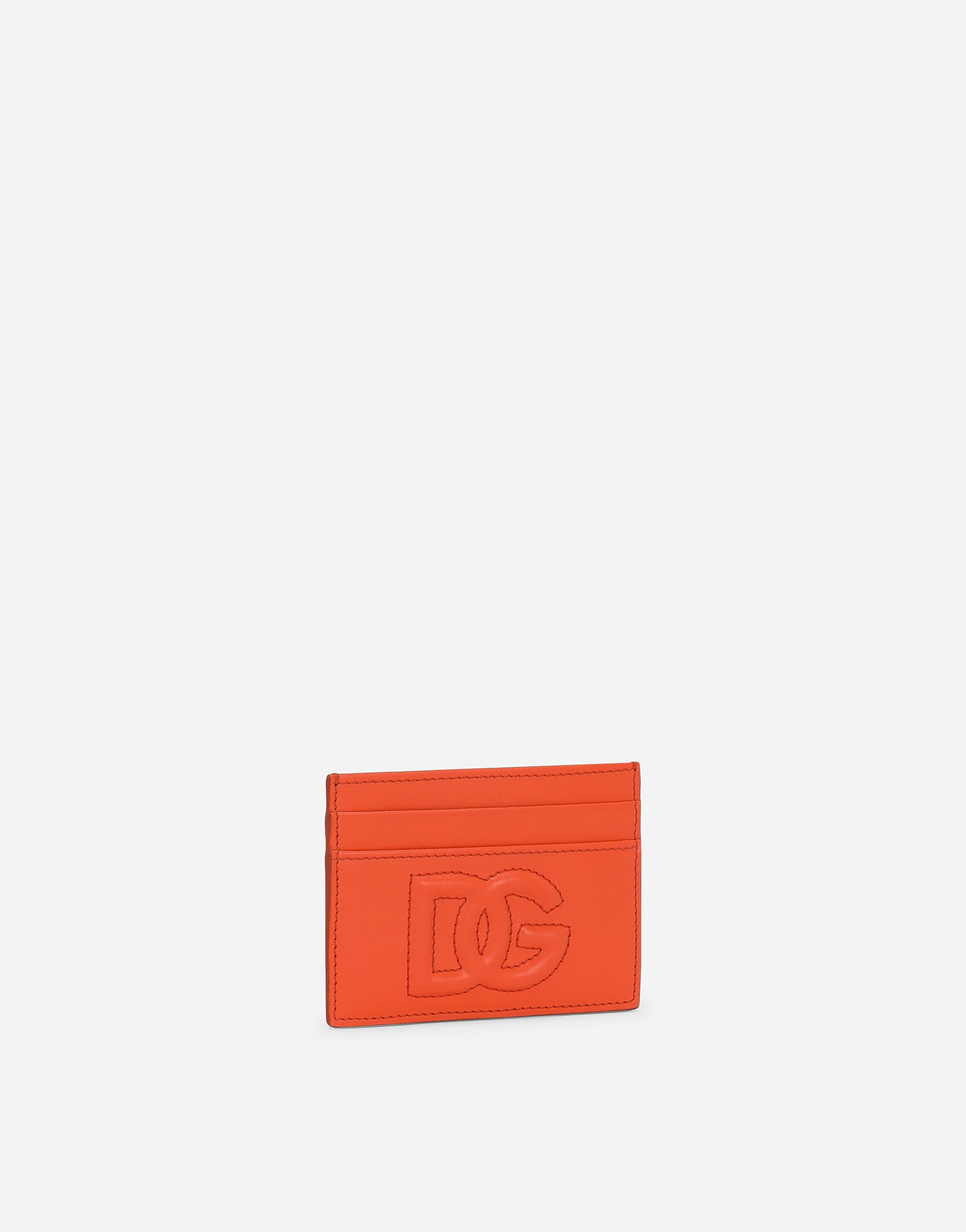 DG Logo card holder in Orange for Women | Dolce&Gabbana® US