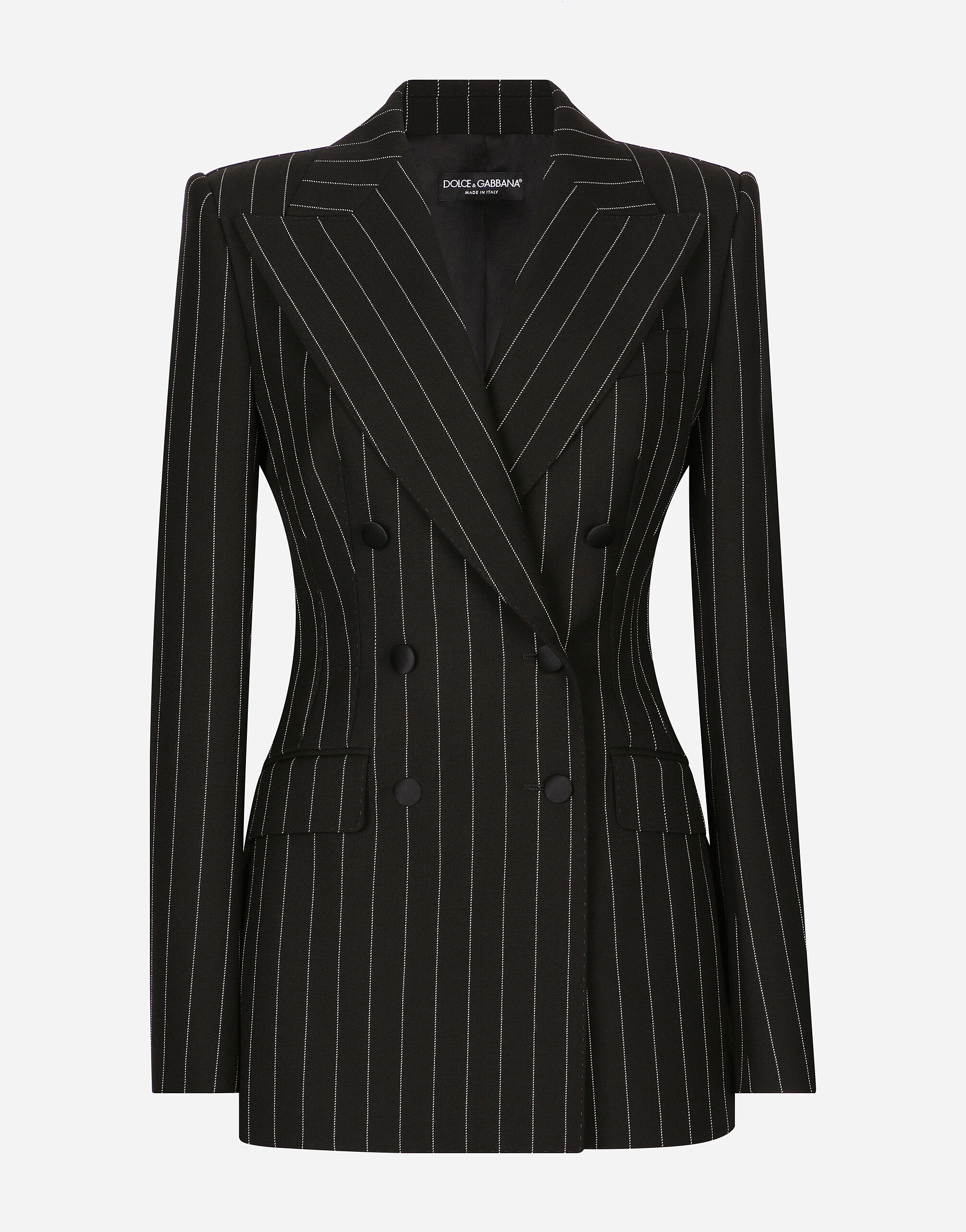 Dolce & Gabbana Double-breasted pinstripe wool Turlington jacket 405 Devotion MKUPLIP0009