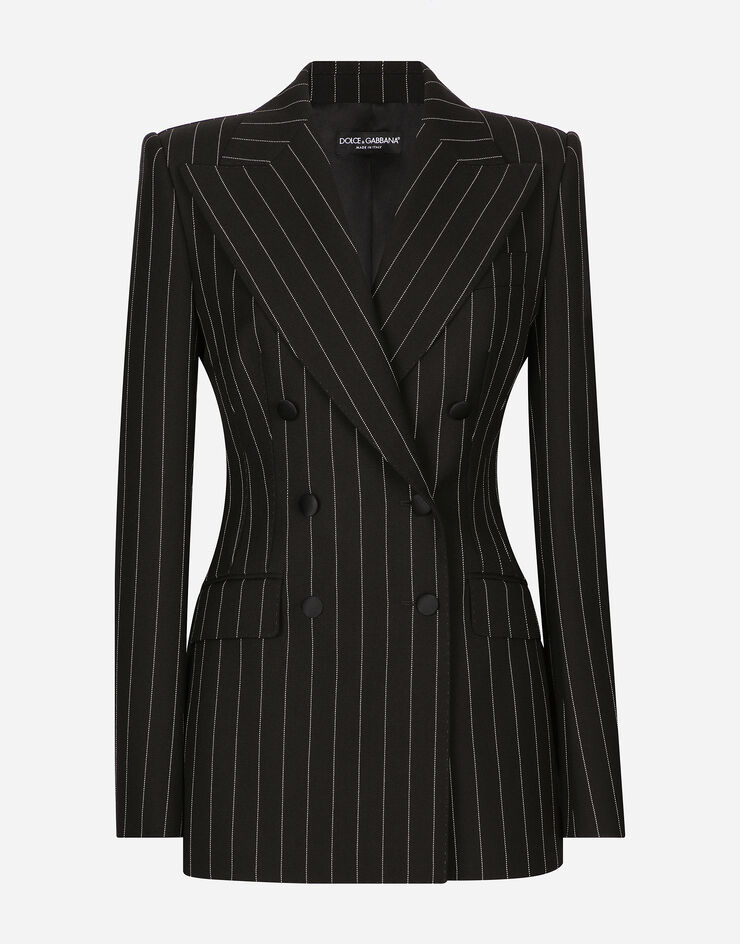 Dolce & Gabbana Double-breasted pinstripe wool Turlington jacket Multicolor F29QFTFR20A