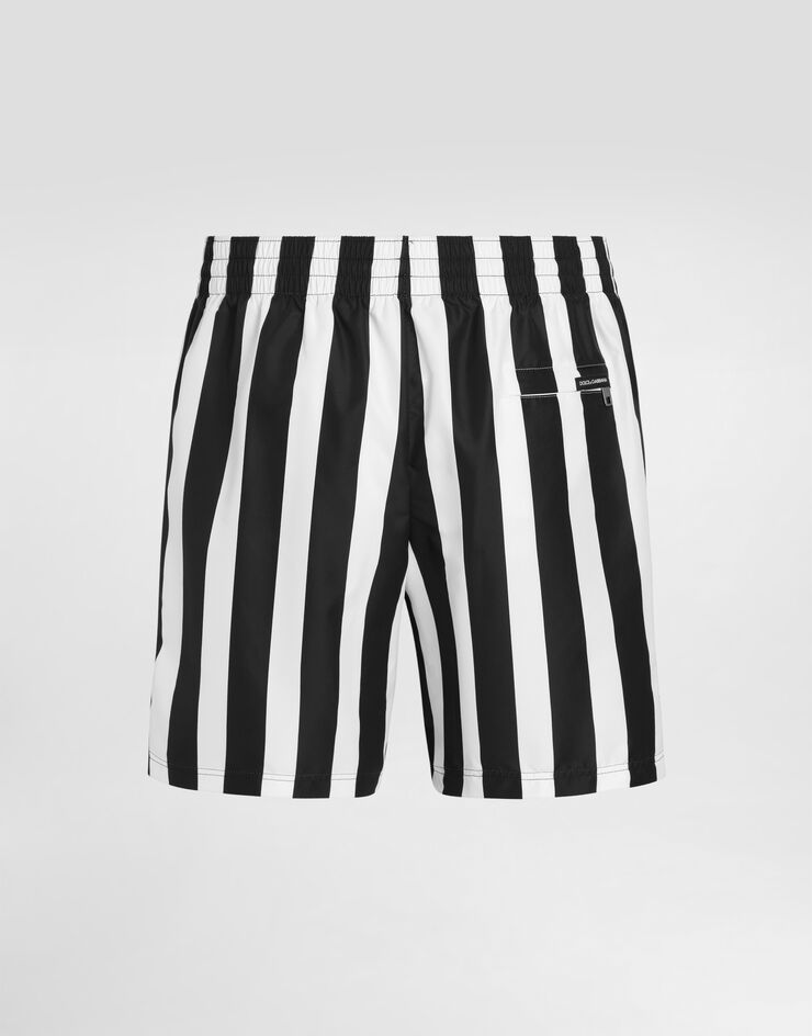 Dolce & Gabbana Mid-length swim trunks with striped print Multicolor M4A13TISMJZ