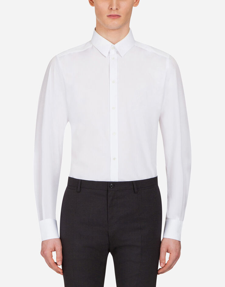 Dolce & Gabbana Gold fit shirt in cotton poplin White G5CP0TFU5GK