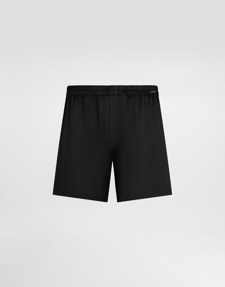 Dolce & Gabbana Bóxer en satén de seda Black M3A12TON0EC