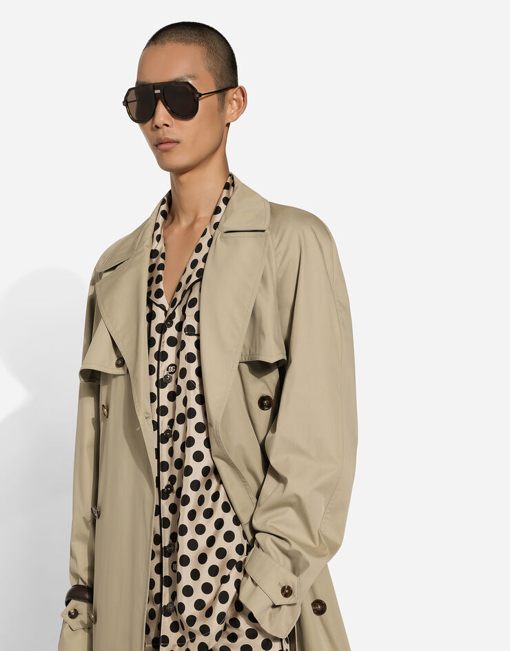 Dolce & Gabbana Zweireihiger Trenchcoat Beige G047QTFU6WI