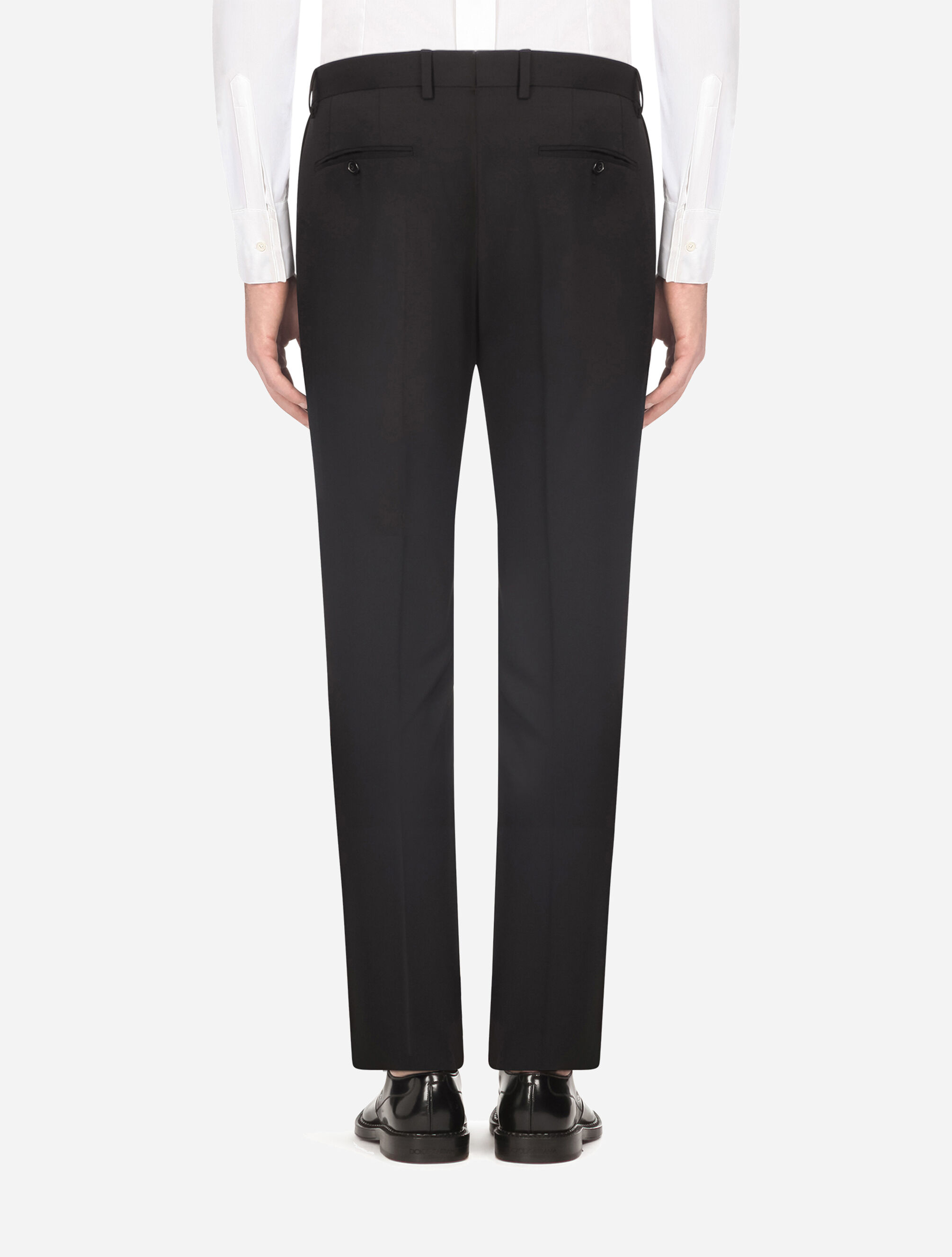 ブラックのメンズ Double-breasted wool Martini-fit suit