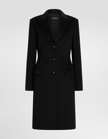 Dolce & Gabbana Dolce single-breasted coat in wool Black F0Q41THU2CA