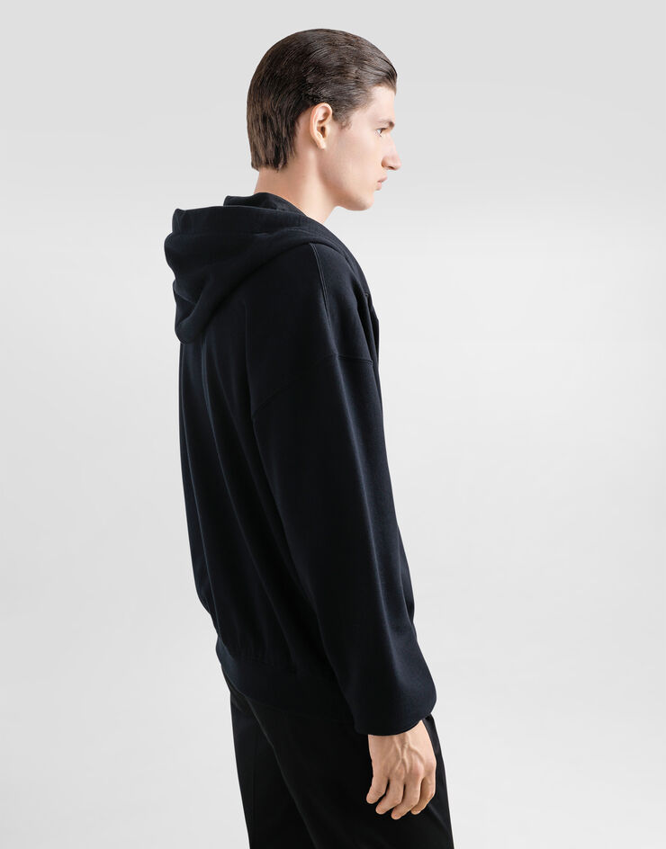 Dolce & Gabbana ロゴプレート コットン フーディ ブラック G9BNKTG7O2K