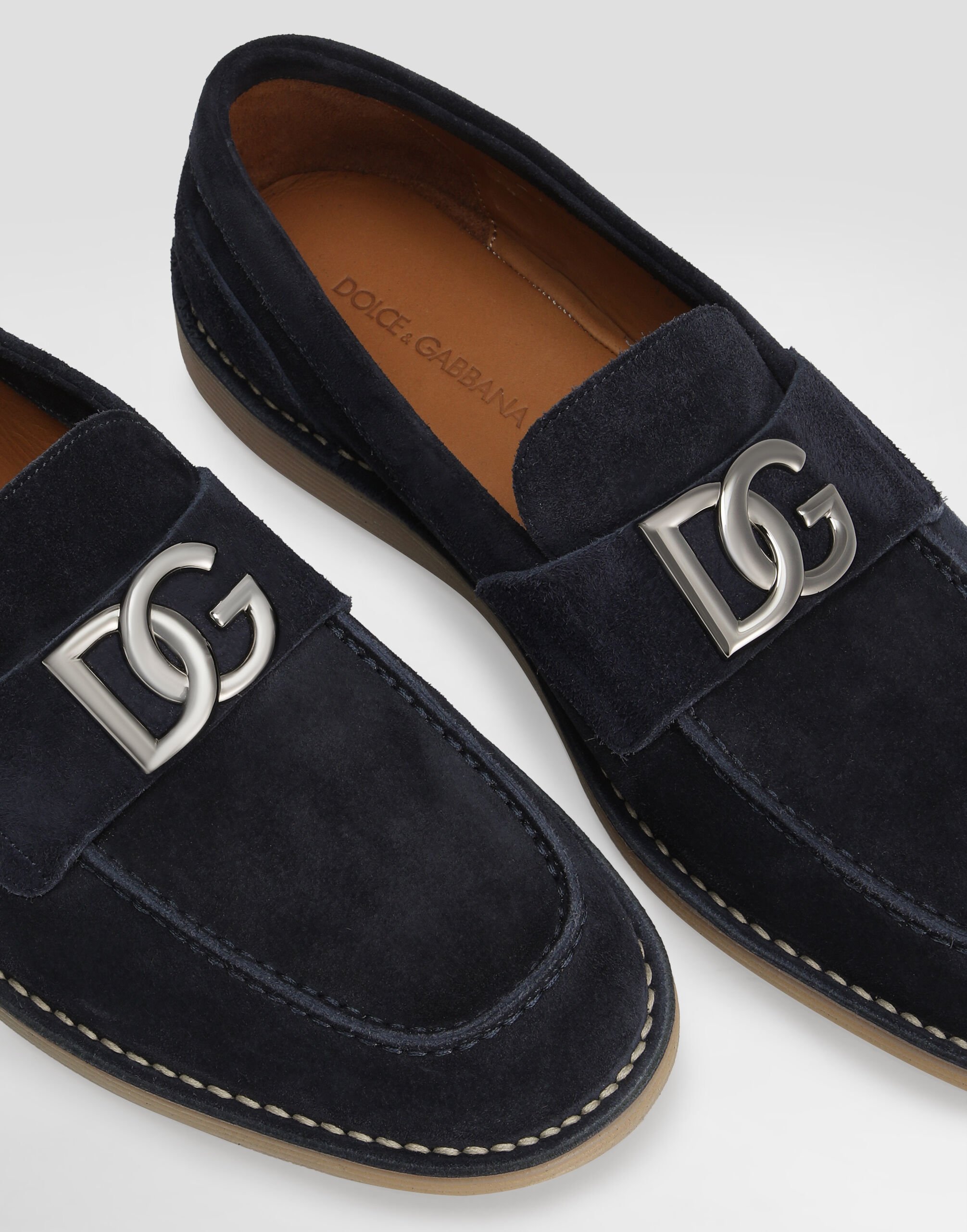 Suede loafers in Blue for Men | Dolce&Gabbana® US