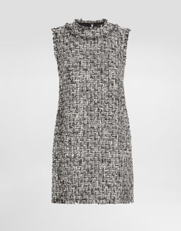 Dolce & Gabbana Short raschel tweed sack dress Multicolor F6TMITFMMH7