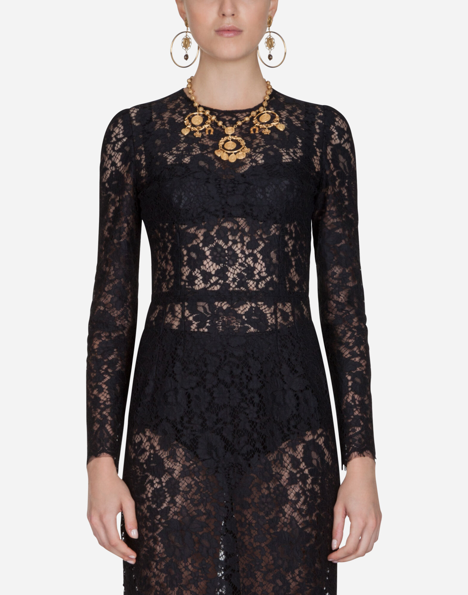 Abito In Pizzo Abbigliamento Donna Dolce Gabbana