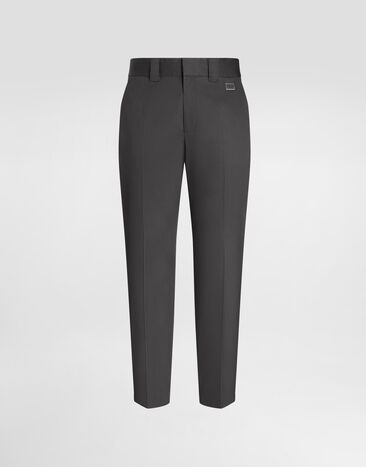 Dolce & Gabbana テーラード コットン パンツ グレー GP0K3TFUFL3