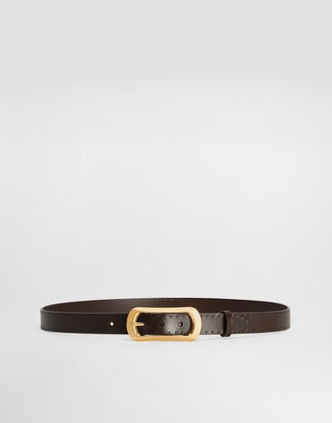 Dolce & Gabbana Tempesta calfskin belt Brown BC4979A0161