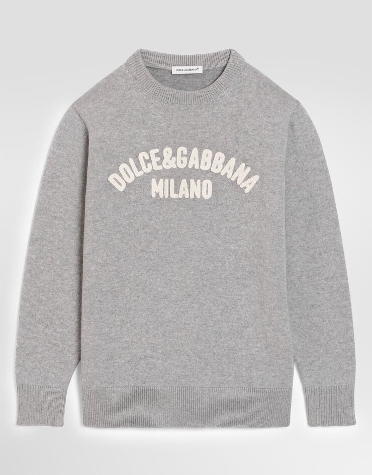 Dolce & Gabbana Wool pullover with logo Dolce & Gabbana Wool pullover with logo Grey L4KWE2JGMLD