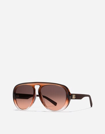 Dolce & Gabbana Lunettes de soleil à imprimé Maiolica Arancione Transparent gradient orange VG4555VP078