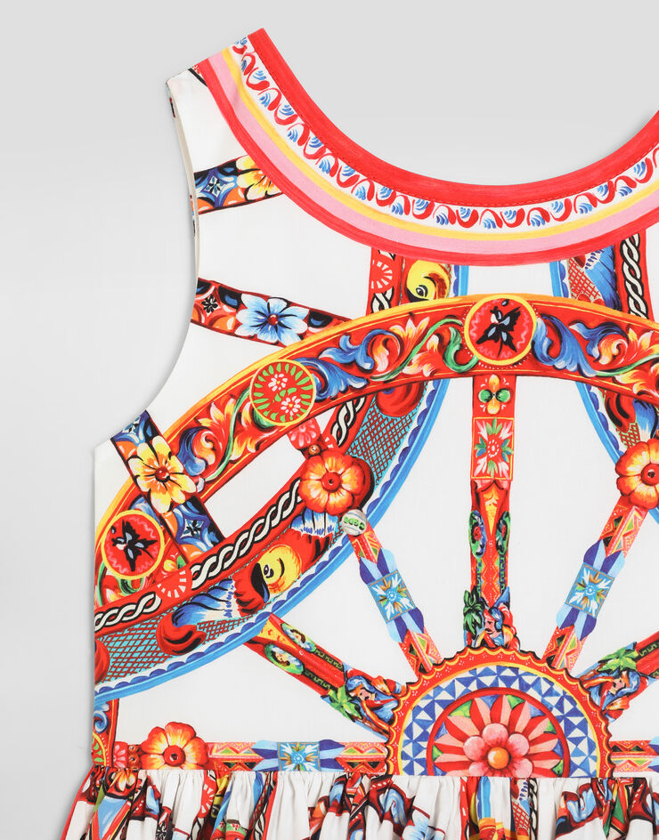 Dolce & Gabbana Carretto-print poplin dress Multicolor L54DU1FI5O4