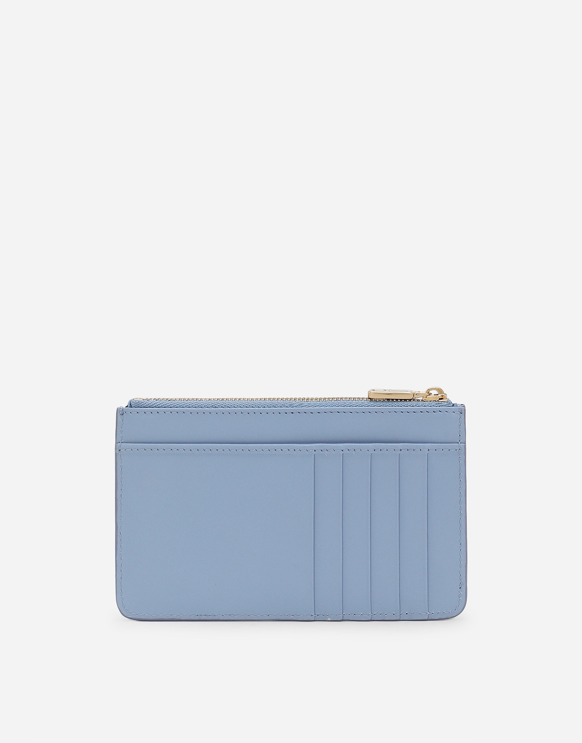 Medium DG Logo card holder in Light Blue for Women