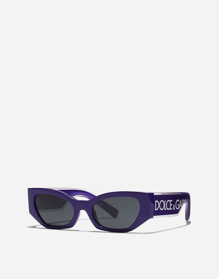 Dolce & Gabbana نظارة شمسية بشعار DNA بنفسجي VG600MVN587