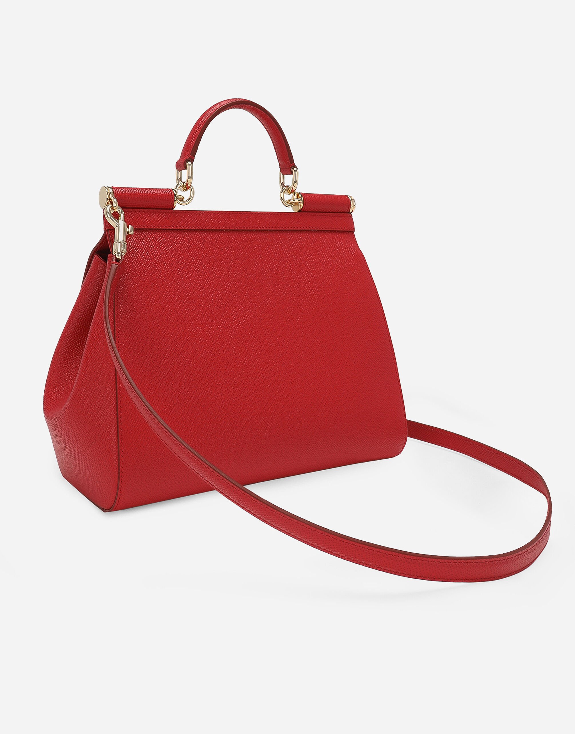 Large Sicily handbag in Red for Women Dolce Gabbana