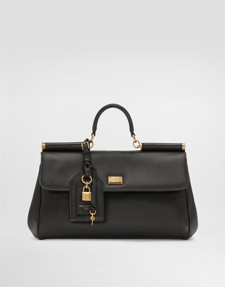Dolce & Gabbana My Sicily handbag in plongé calfskin Black BB7782B7321