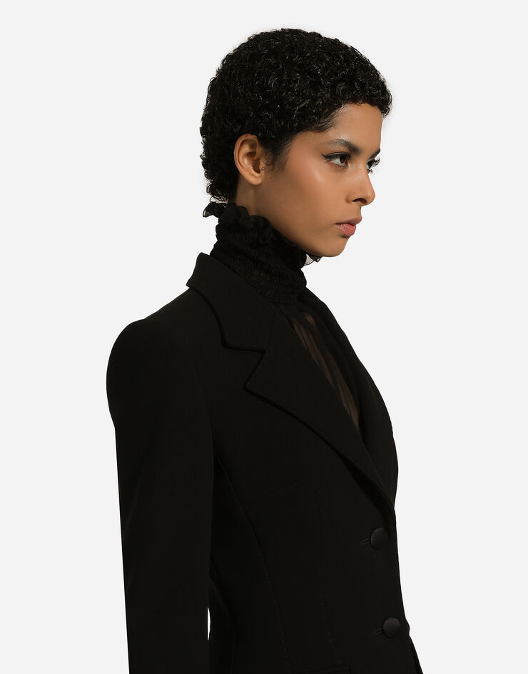 Dolce & Gabbana Einreihige Jacke Dolce aus Wolle Black F27AWTFUBF1