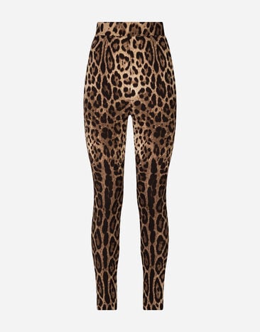 Dolce & Gabbana Leggings in charmeuse stampa leopardo Multicolore FTBJQTFSADD