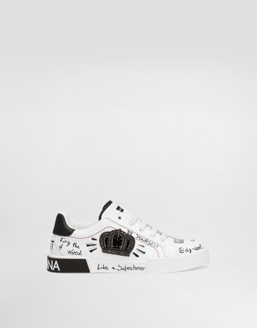 Dolce & Gabbana Printed calfskin portofino light sneakers Multicolor DA5312A3A17