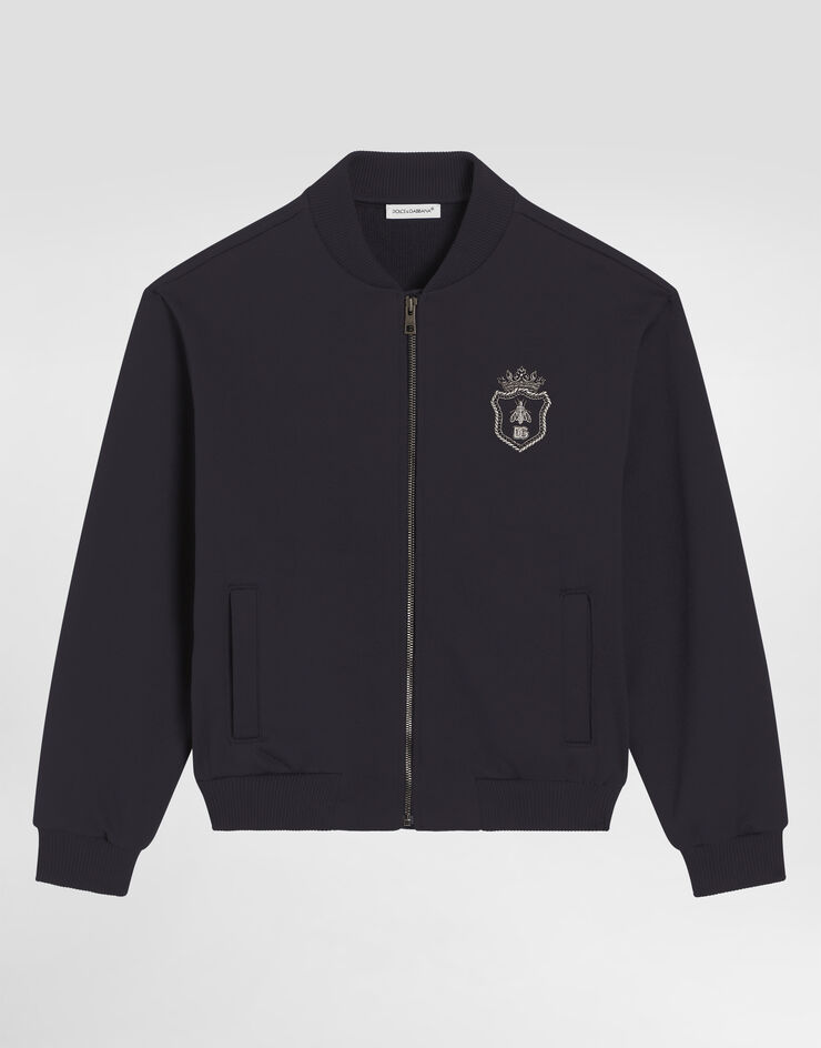 Dolce & Gabbana Sudadera con cremallera y parche  Blue L4JWMSG7PMH