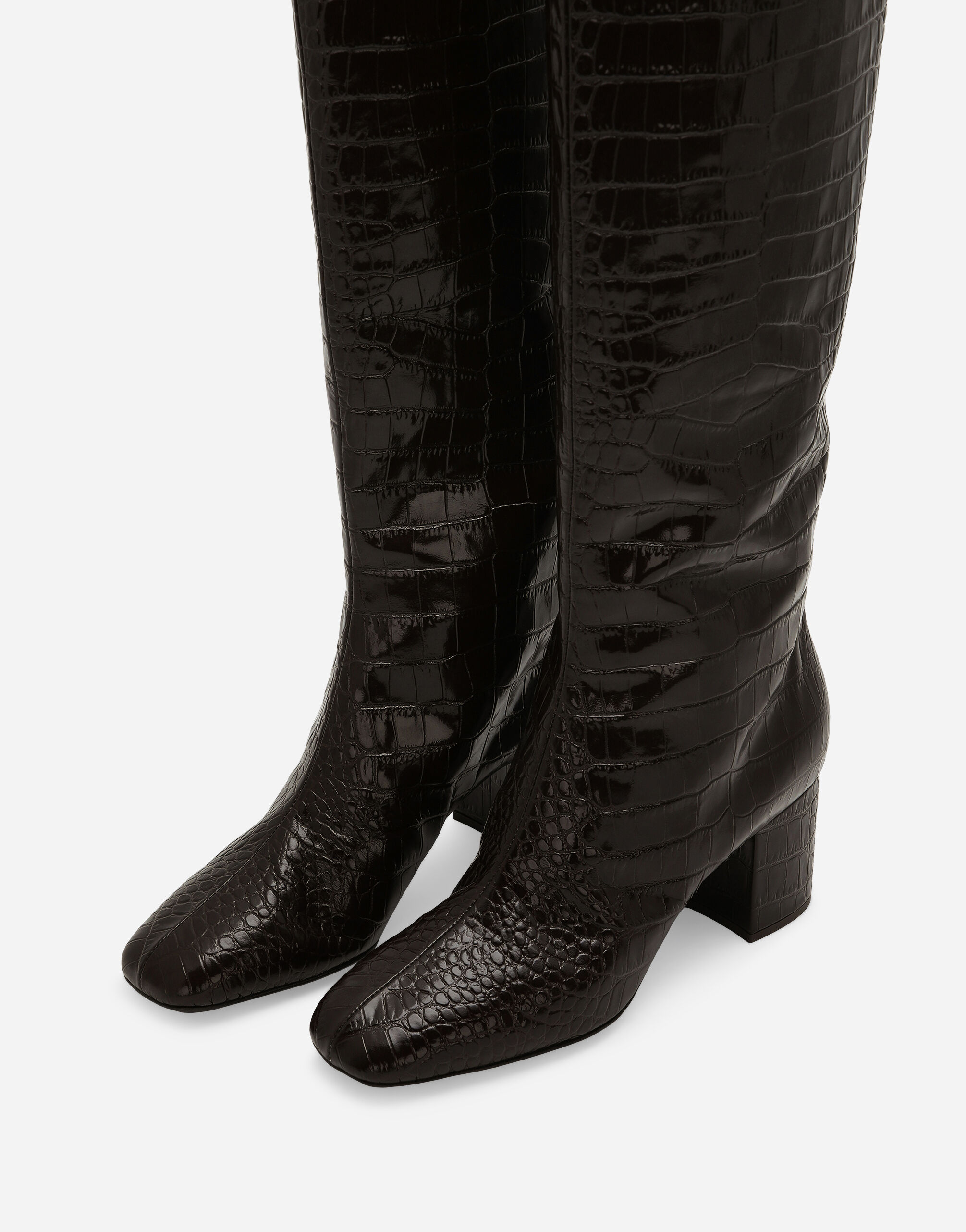 Calfskin boots in Brown for | Dolce&Gabbana® US