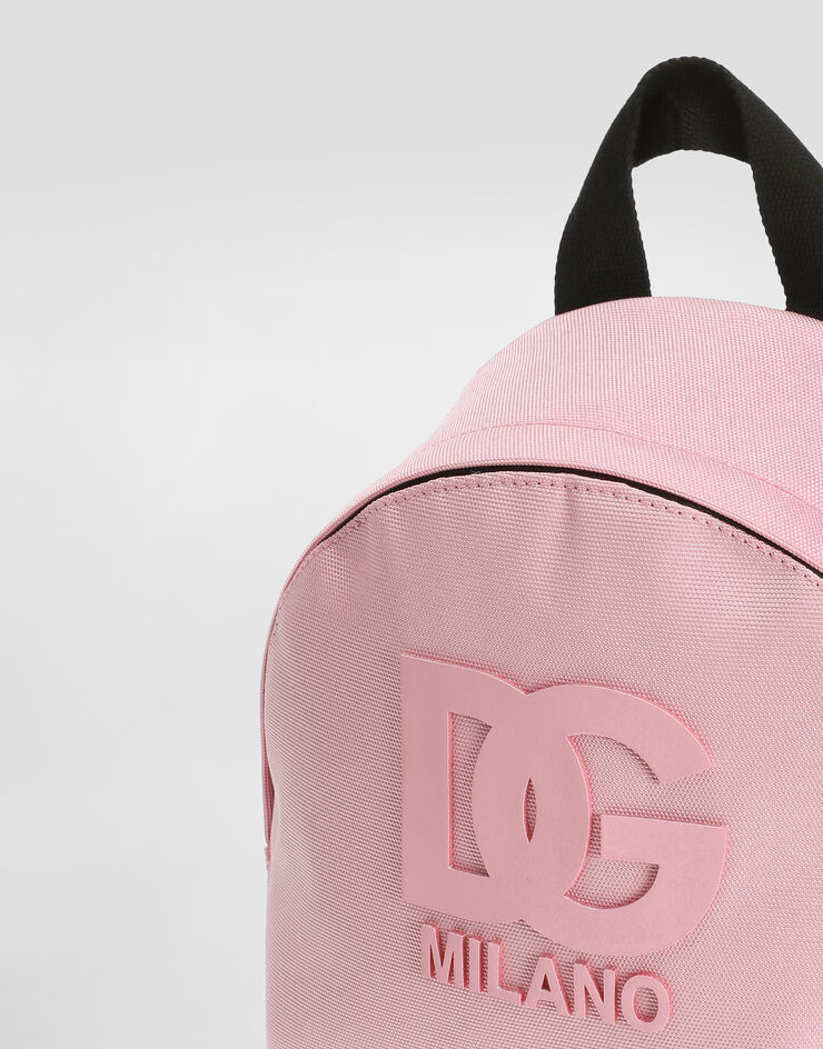 Dolce & Gabbana Nylon backpack with DG patch Pink EM0147AU927