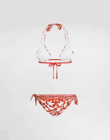 Dolce & Gabbana Majolica-print bikini Multicolor O8A54JONO19