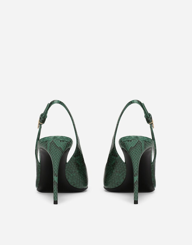 Dolce & Gabbana Python skin slingbacks Green CG0774A2111