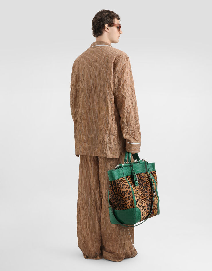 Dolce & Gabbana Linen-blend vanity trousers Multicolor GP1N9TFBMFT