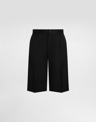 Dolce & Gabbana Bi-stretch wool shorts Black FTC6RTFUBGC