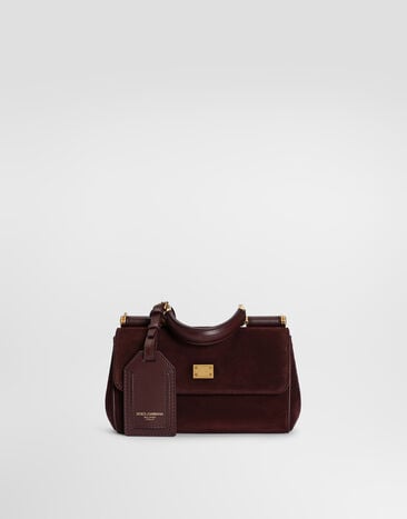 Dolce & Gabbana Mini My Sicily handbag in split leather Bordeaux BB7864BO903