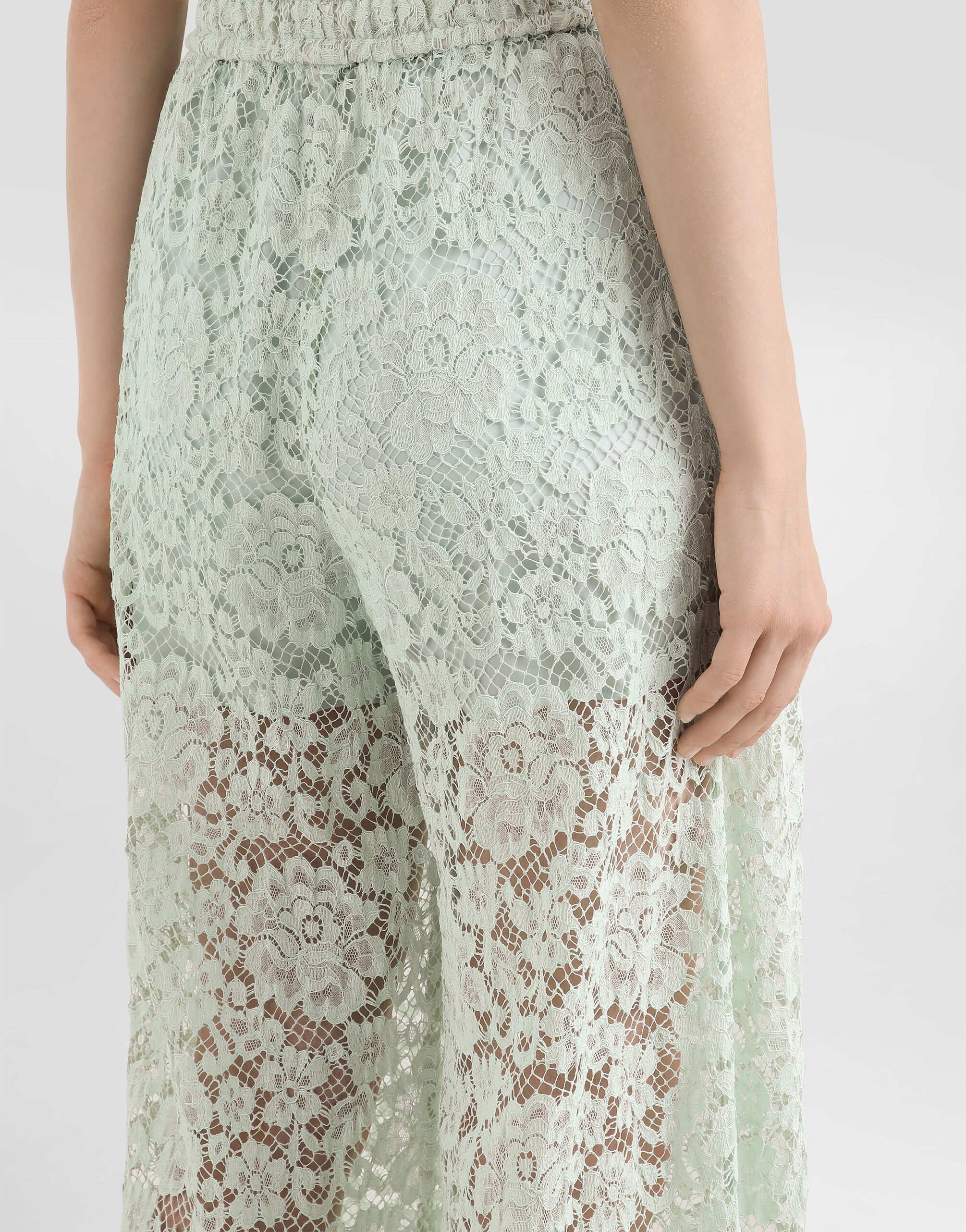 Greenのウィメンズ Lace trousers | Dolce&Gabbana®