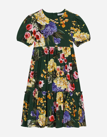 Dolce & Gabbana Garden-print jersey dress Print L53DG7G7E9W