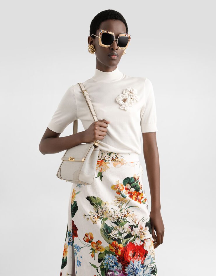 Dolce & Gabbana Bolso Marlene de tejido y piel de becerro Multicolor BB7726A9AC8