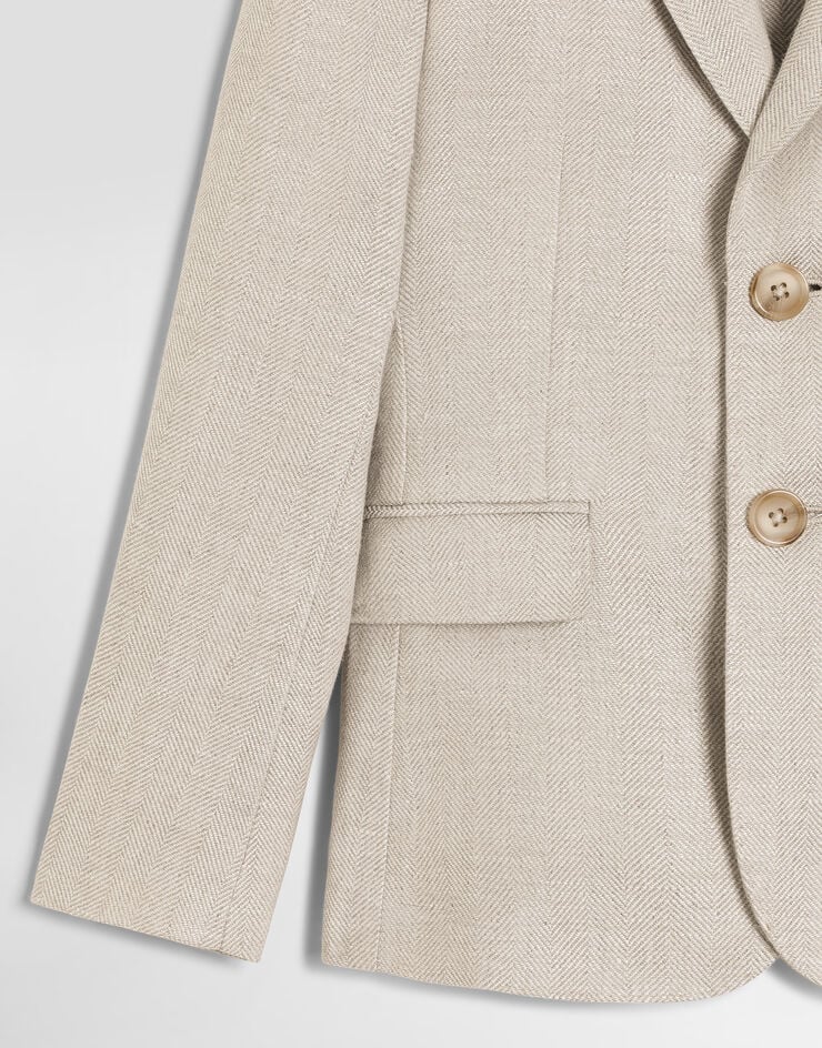 Dolce & Gabbana Single-breasted linen jacket Dolce & Gabbana Single-breasted linen jacket Multicolor L41E97FC4AQ