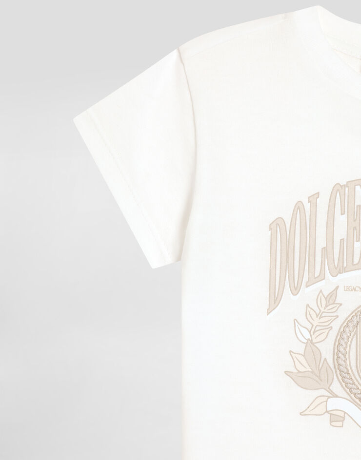 Dolce & Gabbana Dolce&Gabbana 徽标平纹针织 T 恤 白 L1JTEYG7OK2