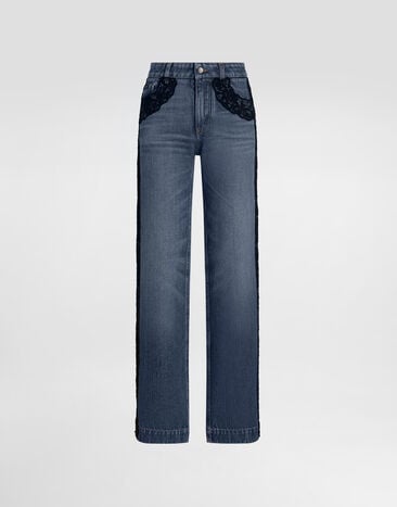 Dolce & Gabbana Pantalon 5 poches en denim Multicolore FTDC1DG8NC7
