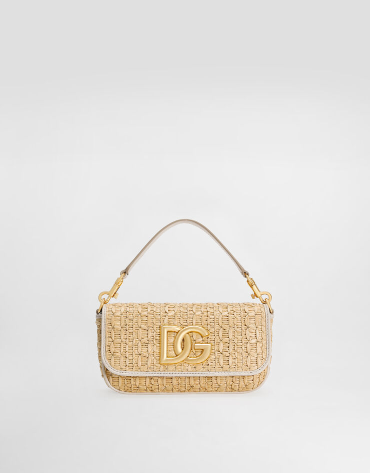 Dolce & Gabbana Schultertasche aus gehäkeltem Bast Mehrfarbig BB7836AC705