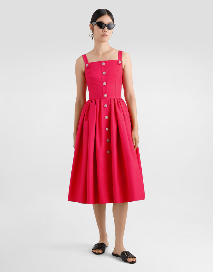 Dolce & Gabbana Cotton sundress Fuchsia F6ZT0TFU61A
