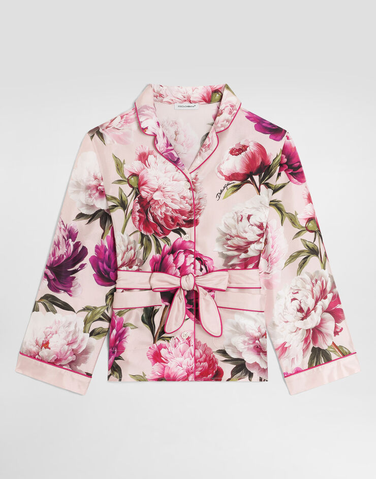 Dolce & Gabbana Peony-print twill vanity shirt Dolce & Gabbana Peony-print twill vanity shirt Multicolor L56S75G7QWU