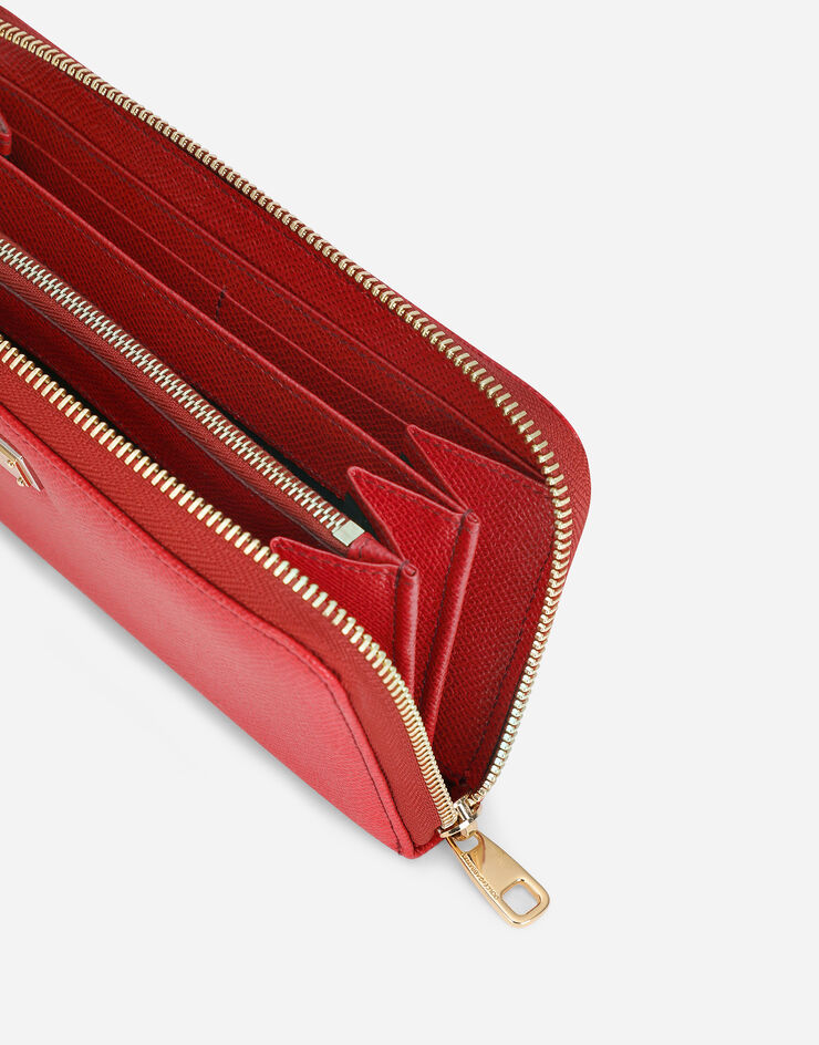 Dolce & Gabbana DAUPHINE LEATHER ZIP-AROUND WALLET ROJO BI0473A1001